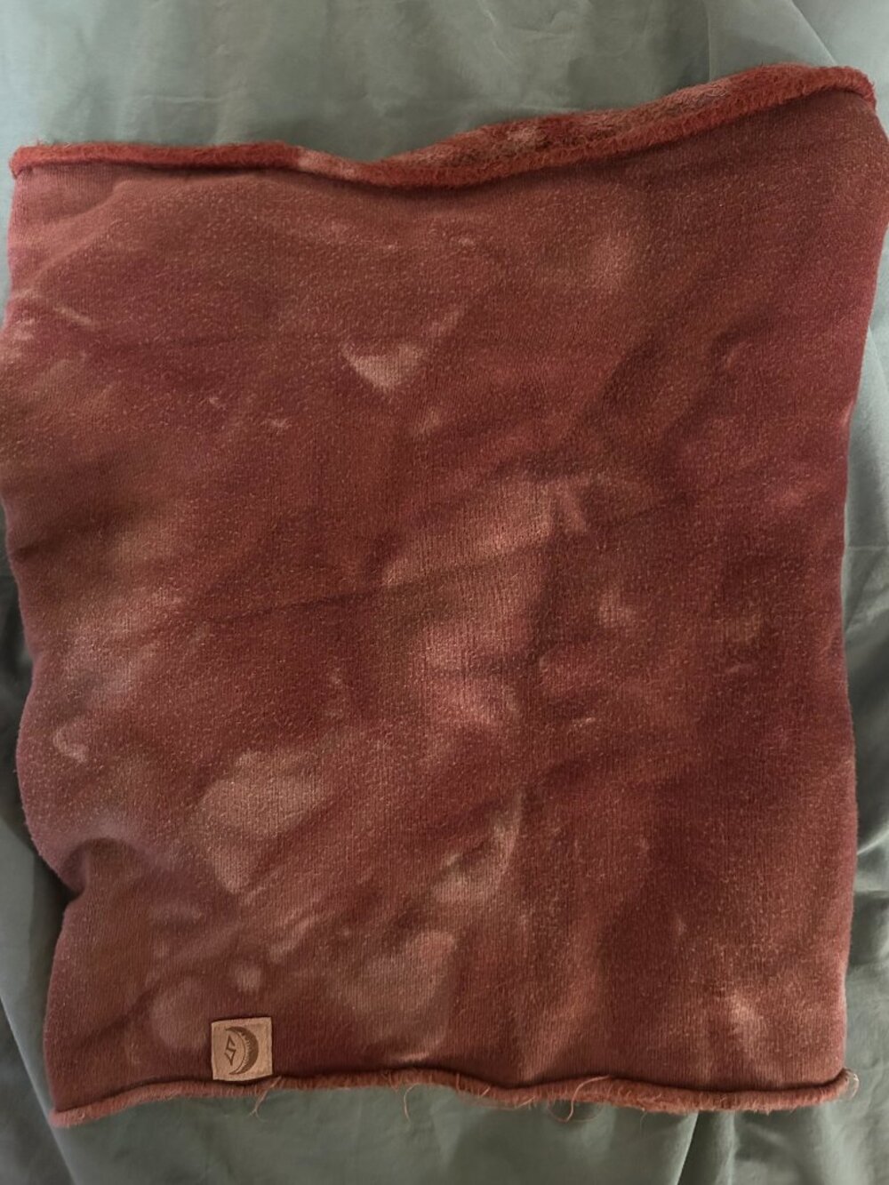 SINEW MOON PEGGY O WRAP SCARF NURSING COVER RUBY BROWN HEMP BAMBOO FLEECE EUC - Picture 6 of 12